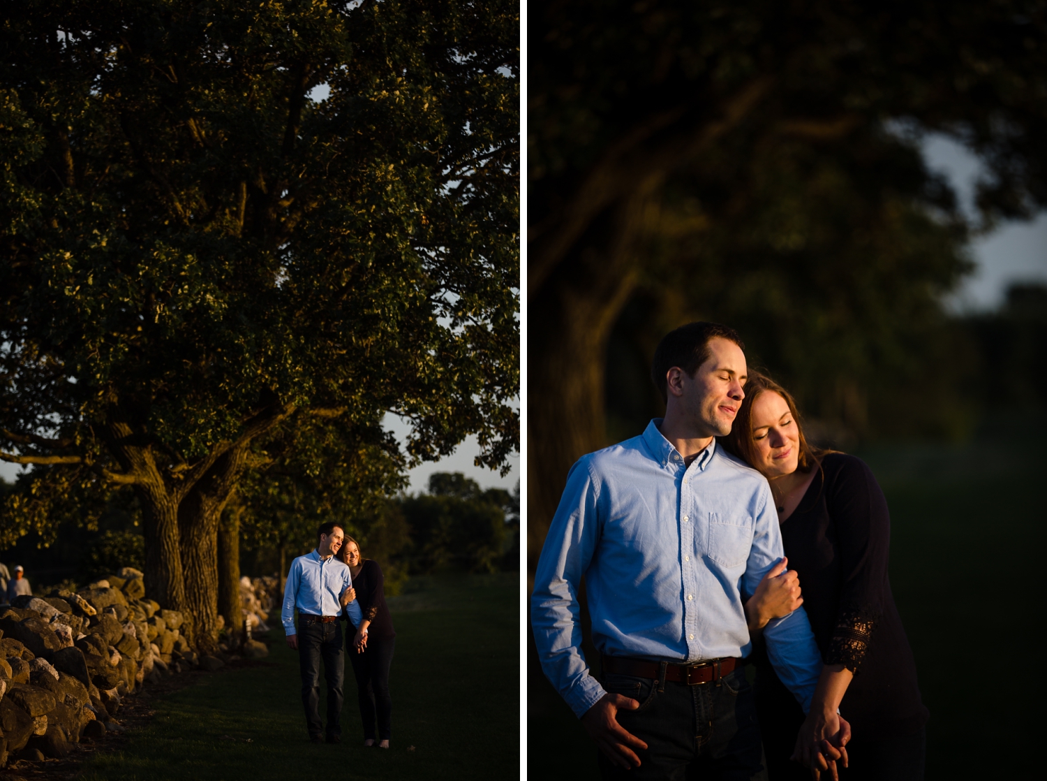 engagement session at pope farm madison WI